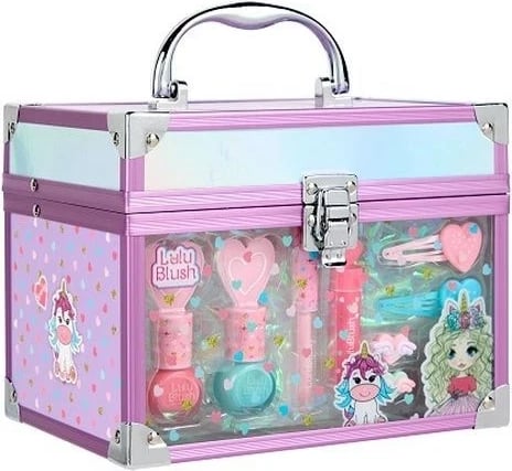 Valixhe grimi për fëmijë Create It! Lulu Blush, me aksesorë, rozë/vjollcë