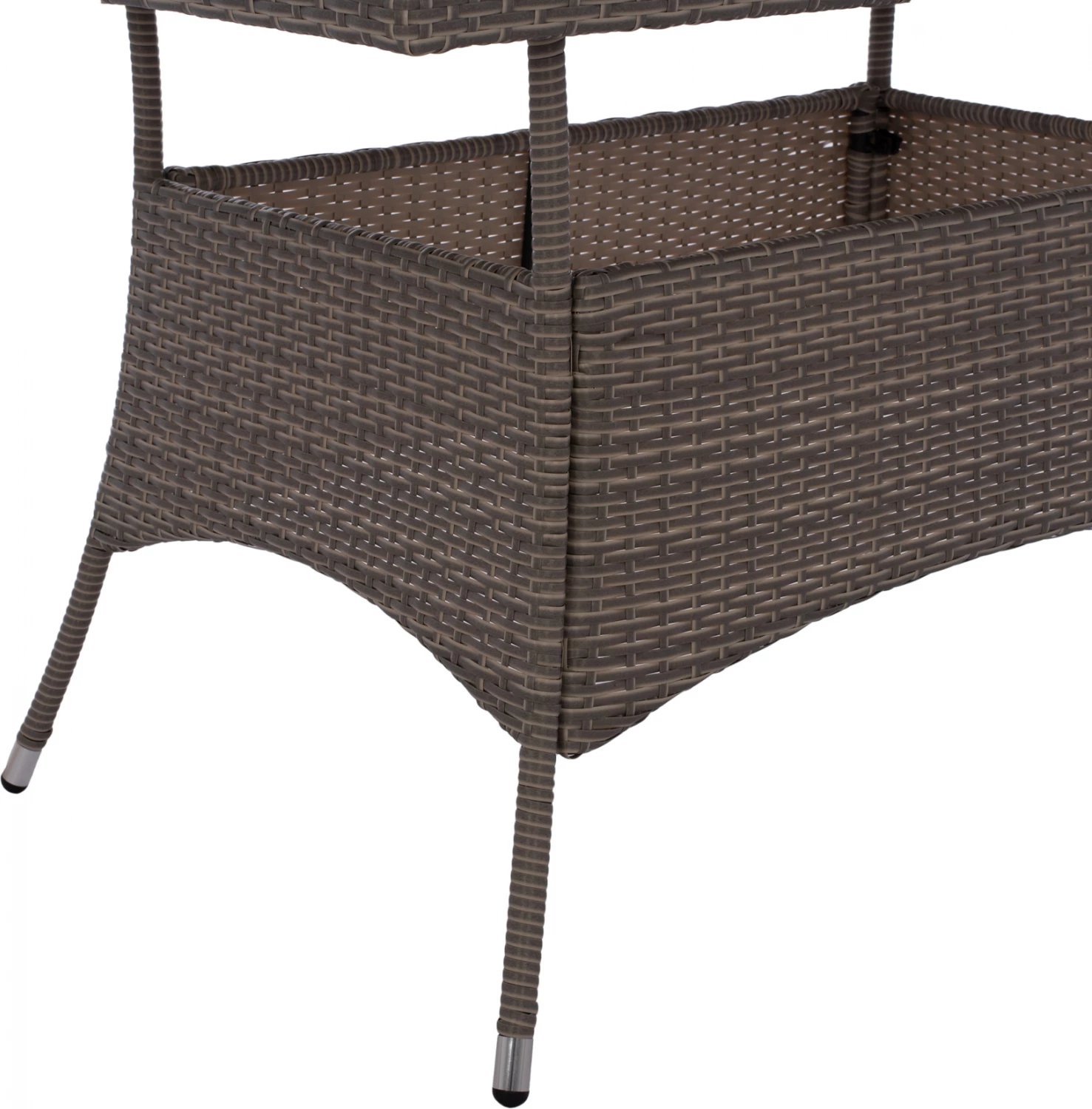 Tavolinë metalike Military rattan gri FH5141.31 120x70x75 cm