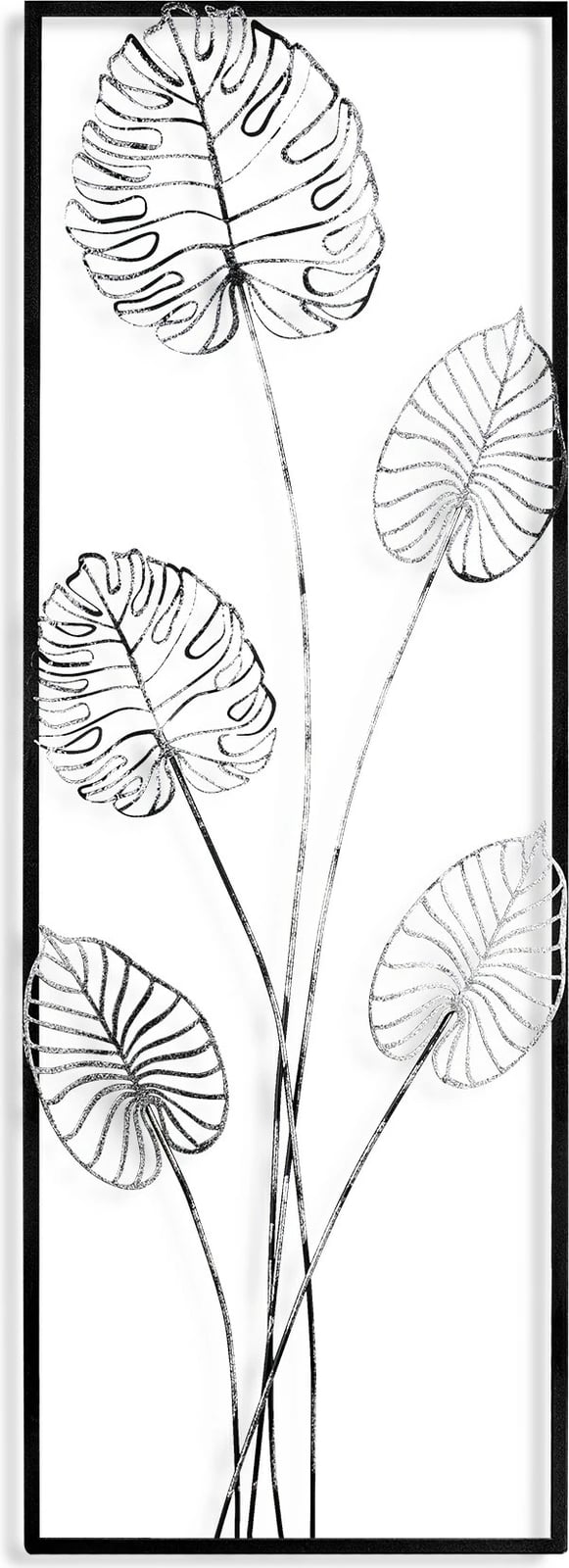 Aksesor dekorativ metalik për mur Wallity, Strawberry 3, shumëngjyrësh, 32x90x4cm