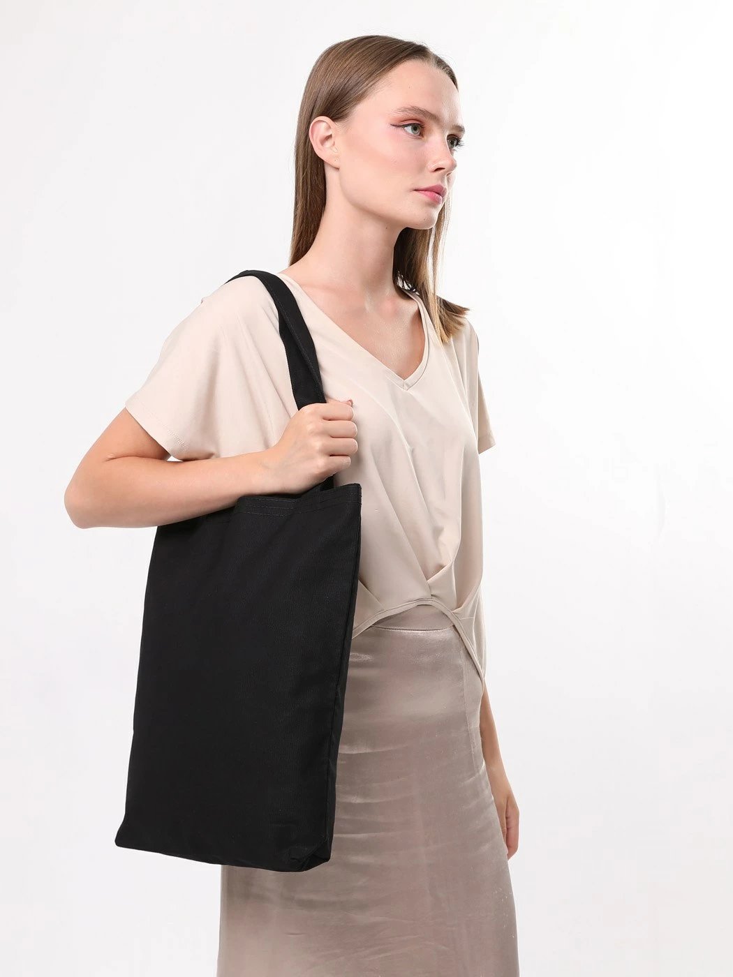 Qese tote Zoozie Bags, 1416, e zezë, 35x40x8cm