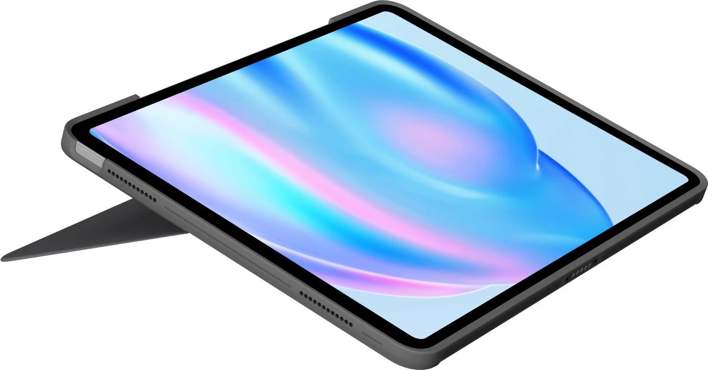 Mbështjellës tastierë Logitech Combo Touch për iPad Air 13 M2, QWERTY, spanjisht, trackpad, gri