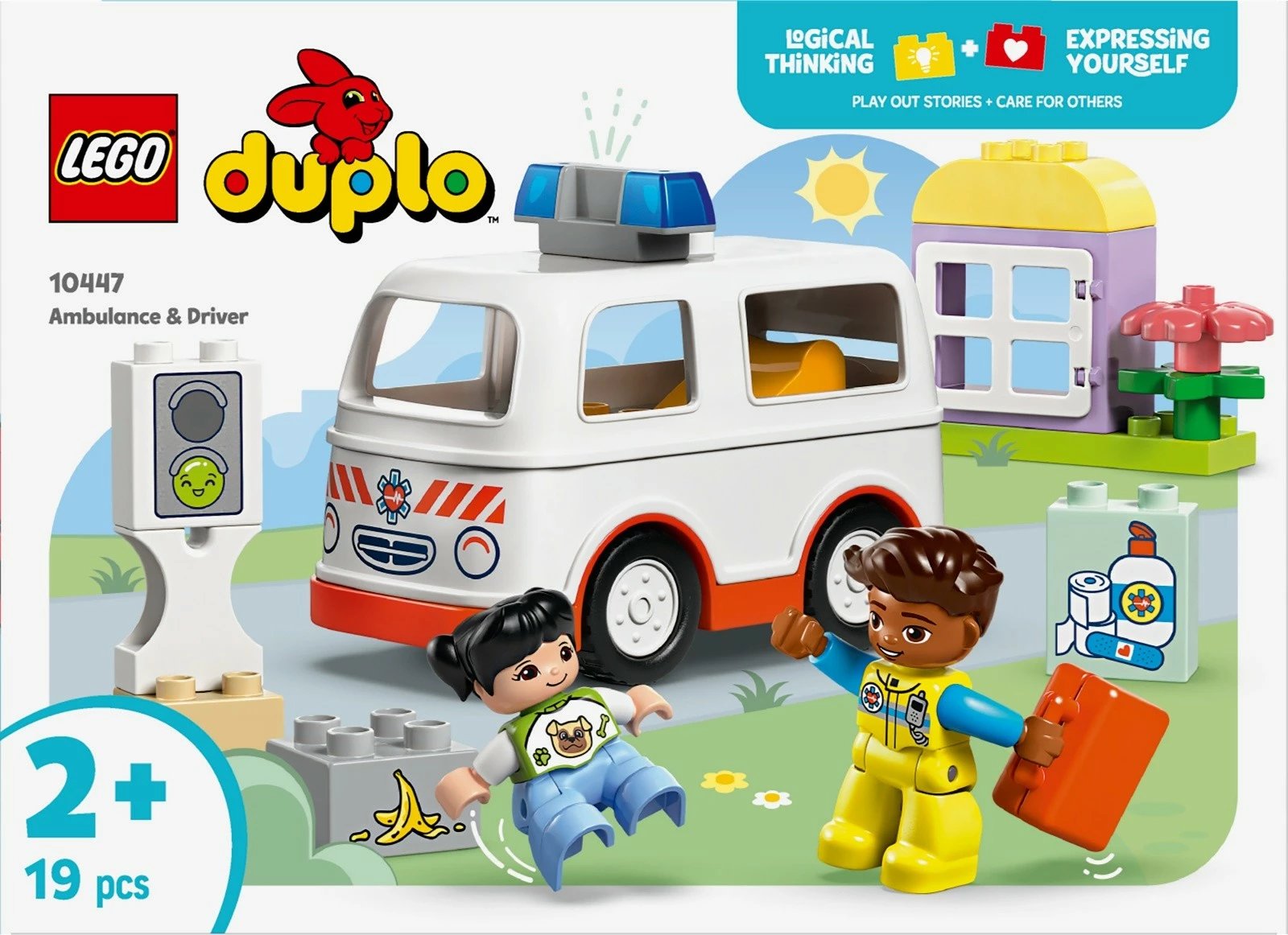 Set lodrash LEGO DUPLO Ambulanca me shofer 10447, 19 pjesë, plastikë Set lodrash LEGO DUPLO Ambulanca me shofer 10447, 19 pjesë, plastikë
