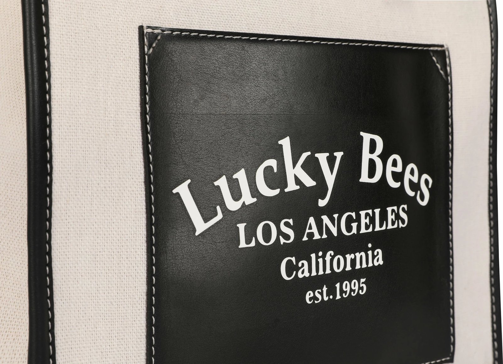 Çantë tote Lucky Bees, e zezë-krem, 376