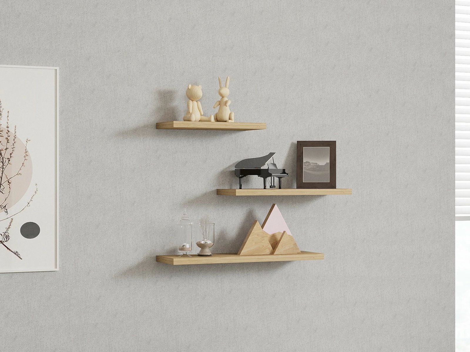 Raft muri Leila, ngjyrë lis safir, set