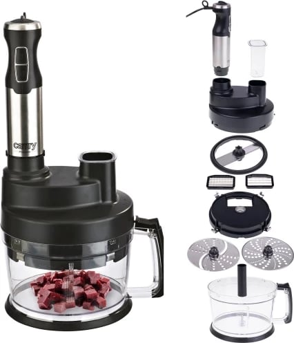 Blender dore set, Camry, CR 4623, 1600W Max, me rregullator shpejtësie dhe Turbo, me tas 2.0L, enë 600ml me kapak dhe grirës 400ml