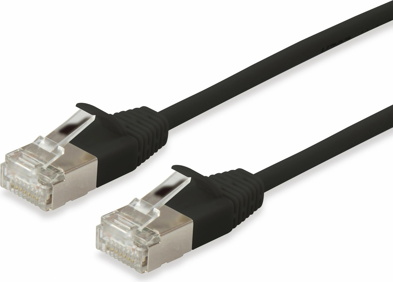 Kabllo rrjeti Equip Cat6A F/FTP Slim 0.25m e zezë