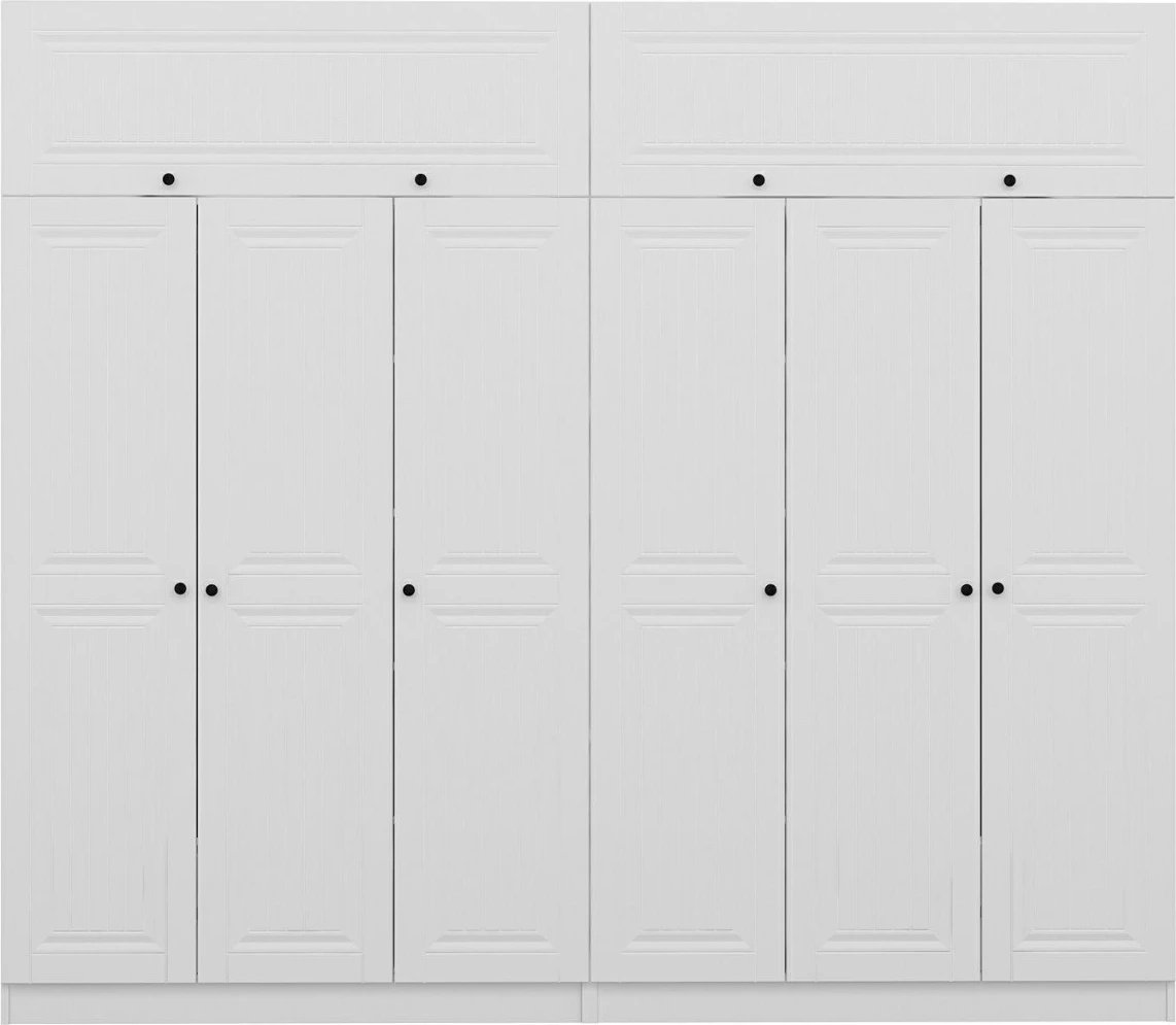 Dollap Skye Decor, i bardhë, 270x235x52 cm, 10 pjesë