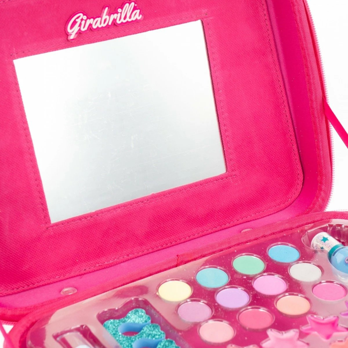 Valixhe make-up Girabrilla Nice 02550C, me aksesorë, Rozë/Ar