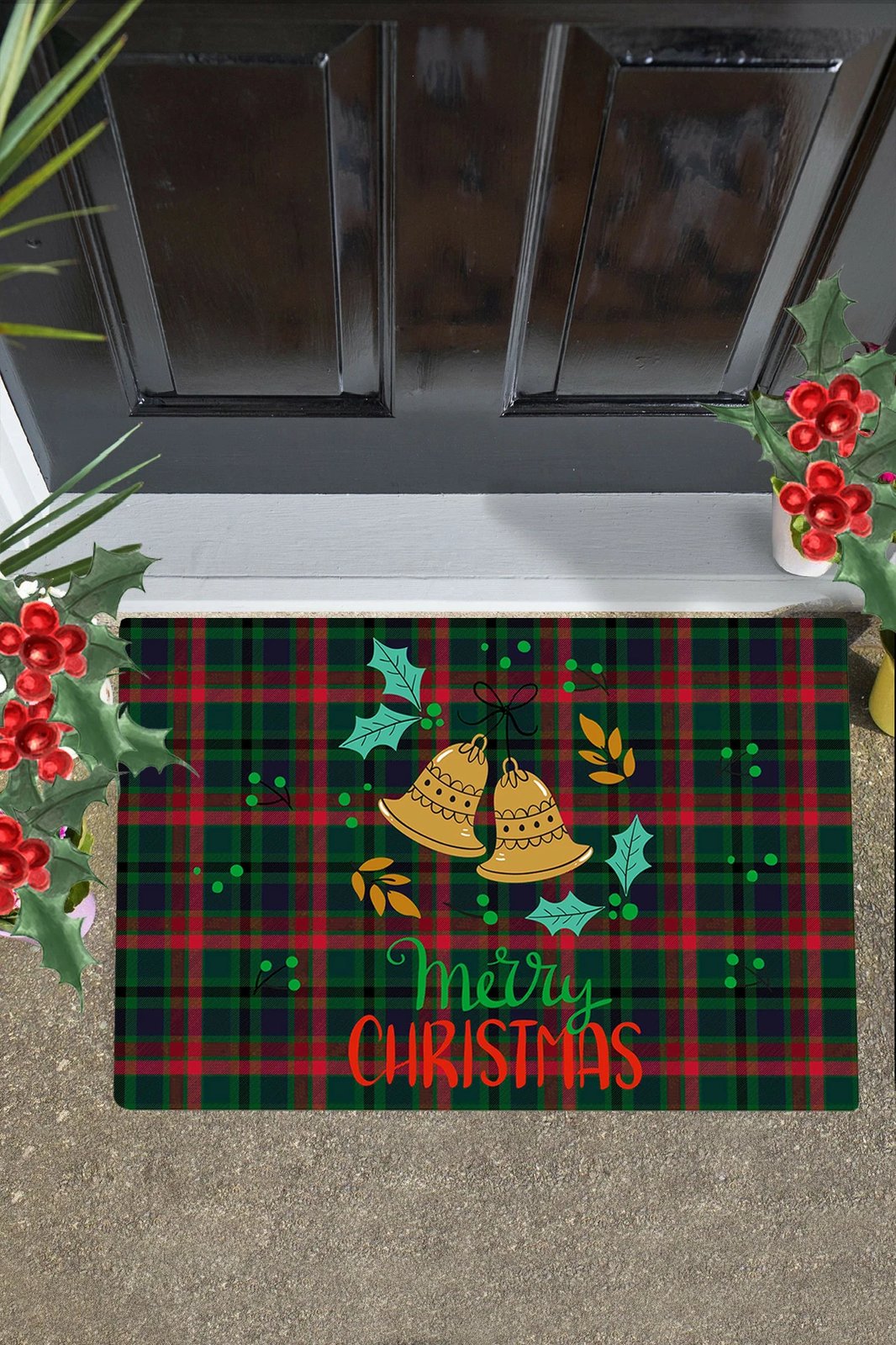 Shilte hyrëse PVC, shumëngjyrëshe, motiv Krishtlindjesh, 40x60cm