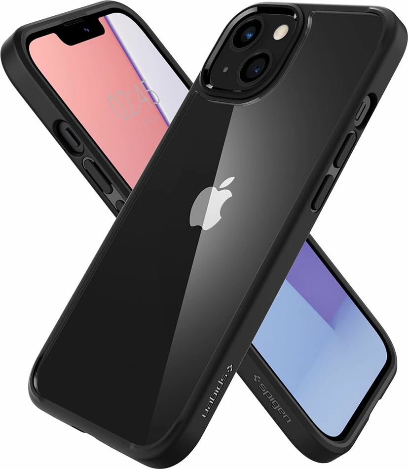 Mbështjellës celulari, Spigen Ultra Hybrid për iPhone 13, TPU + polikarbonat, standard MIL-STD 810G, i hollë, Matte Black