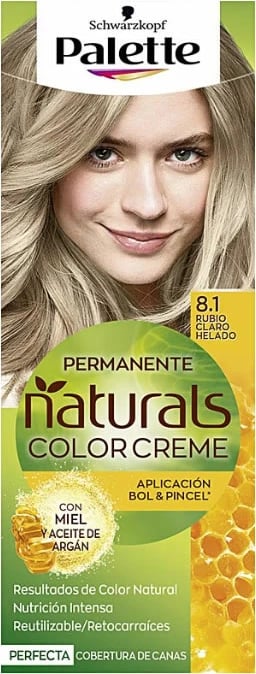 Krem ngjyrosës për flokë Schwarzkopf Palette Naturals Color Creme 8.1, blond i ftohtë