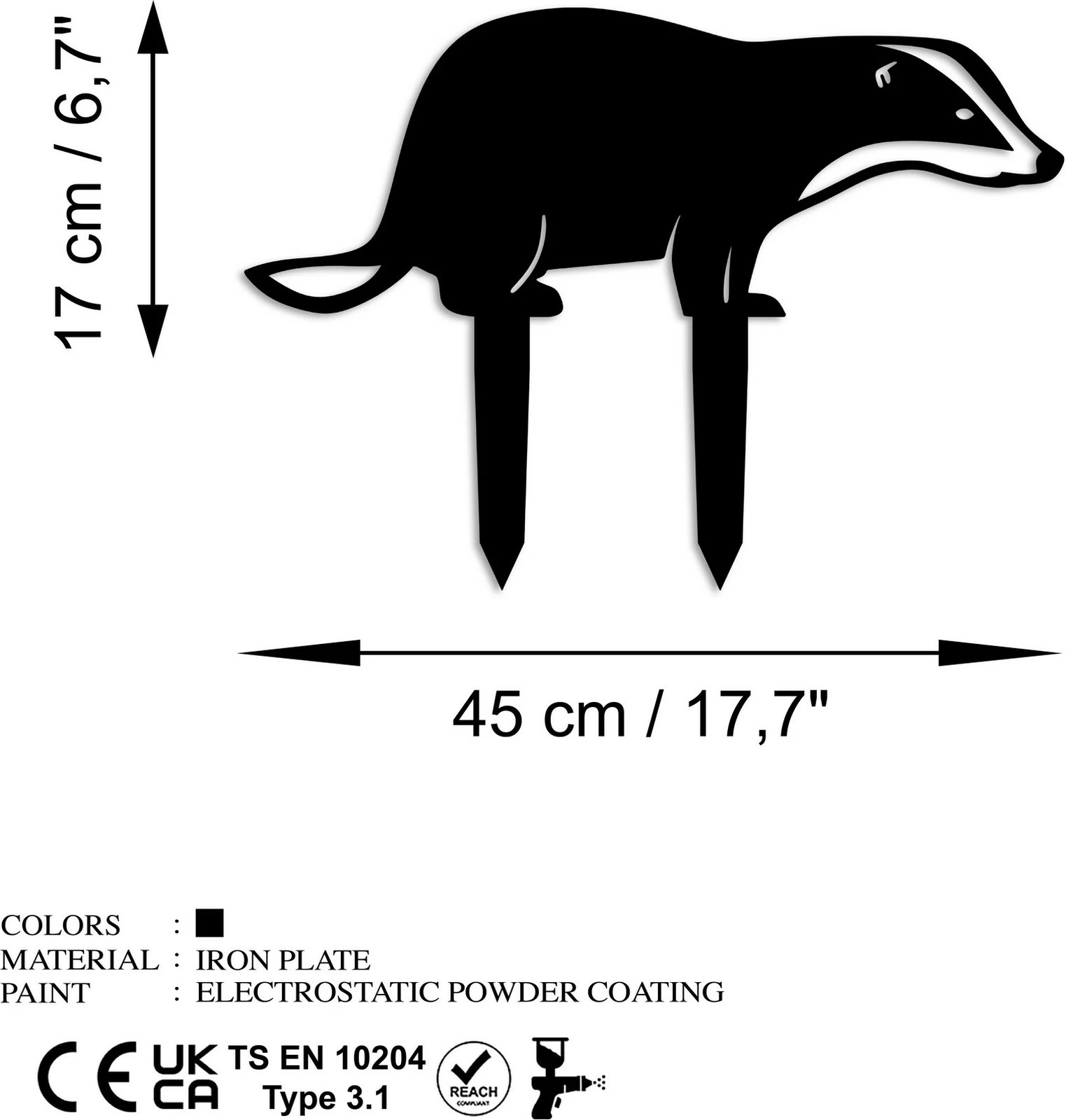 Objekt dekorativ për kopsht, dizajn Aberto, jazë, 32x45cm
