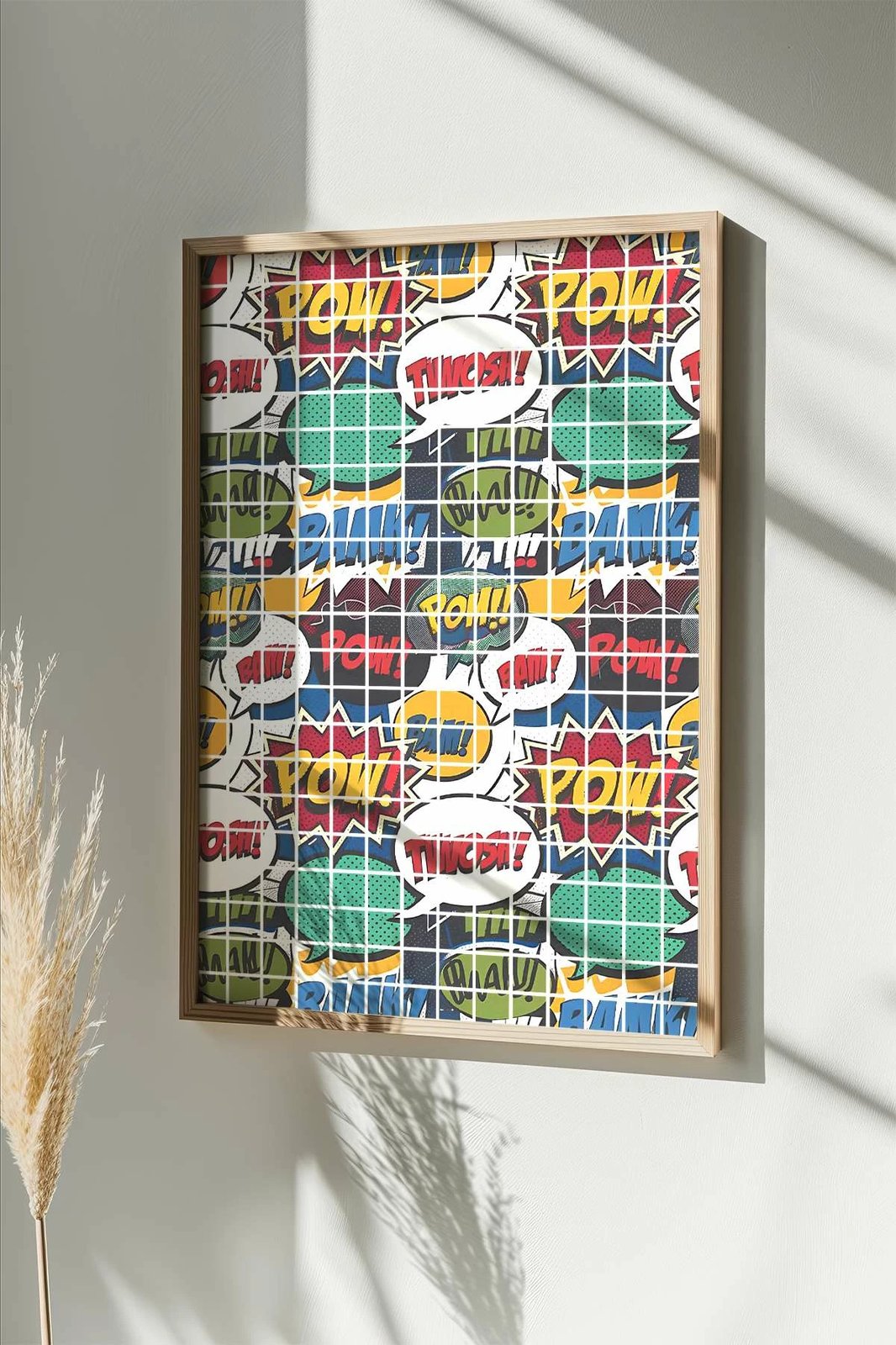 Pikturë dekorative me kornizë, shumëngjyrëshe, Popkare25