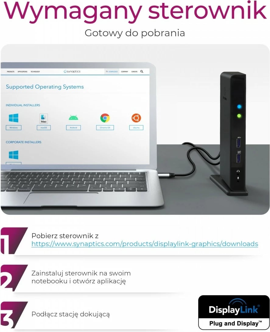 Kasë docking IcyBox IB-DK2241AC, USB, HDMI, LAN, DVI-I, e zezë