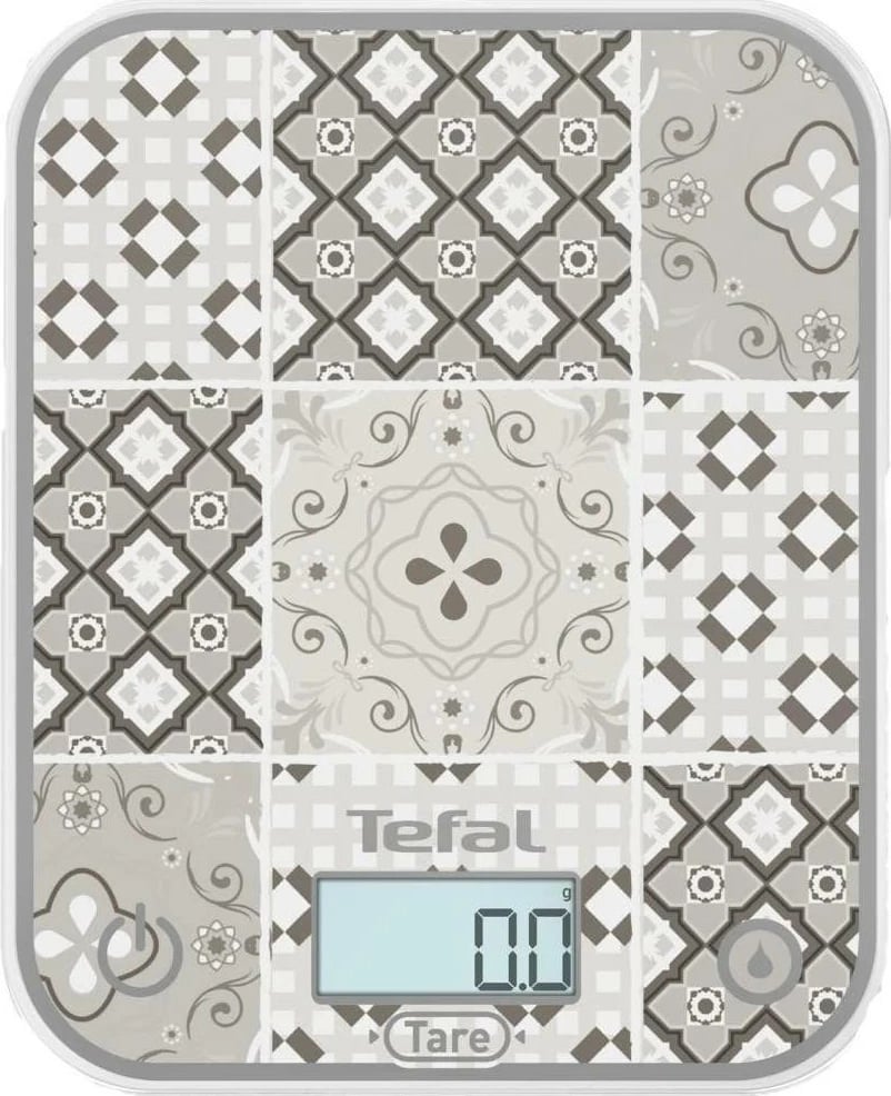 Peshore kuzhine Tefal Optiss BC50D6V0 LCD e ndriçuar, funksion Tare, matje lëngjesh, fikje automatike, mozaik gri