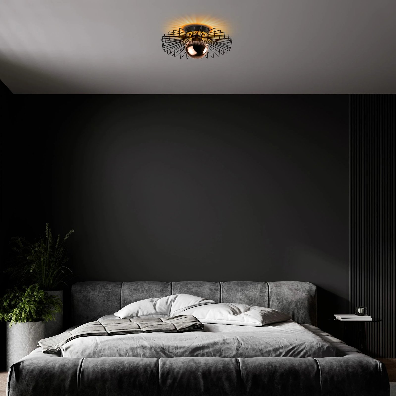 Llambë tavani Opviq Kaya - 15221 - M, metalike, e zezë Llambë tavani Opviq Kaya - 15221 - M, metalike, e zezë