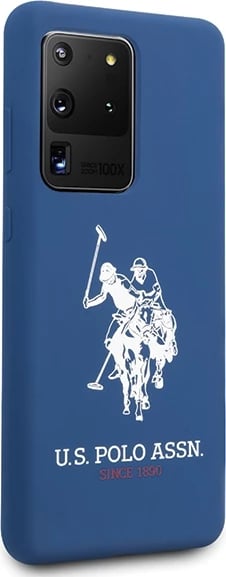 Mbështjellës U.S. Polo Assn. USHCS69SLHRNV për Samsung Galaxy S20 Ultra, Silicone, granat/navy