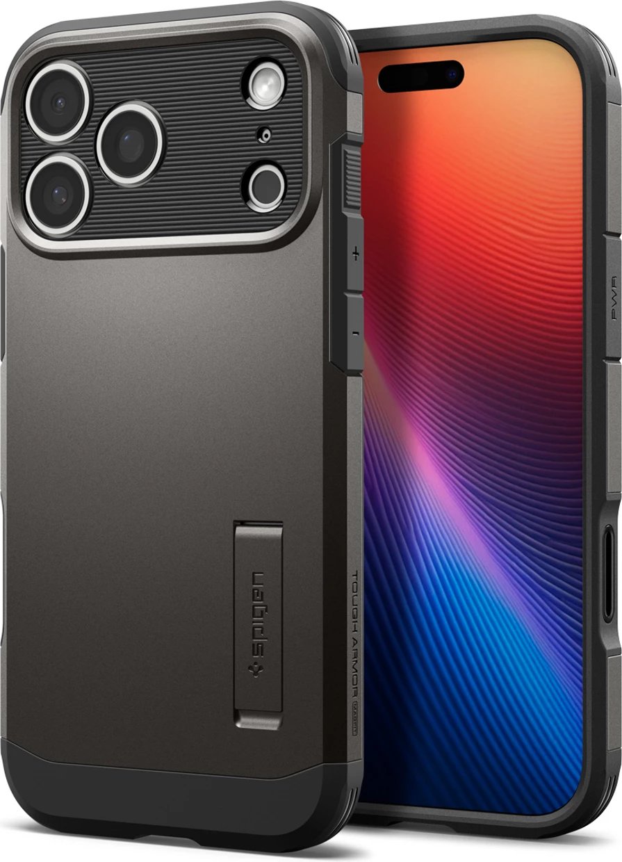 Mbështjellës Spigen Tough Armor T MagSafe për iPhone 17 Pro Max, gri