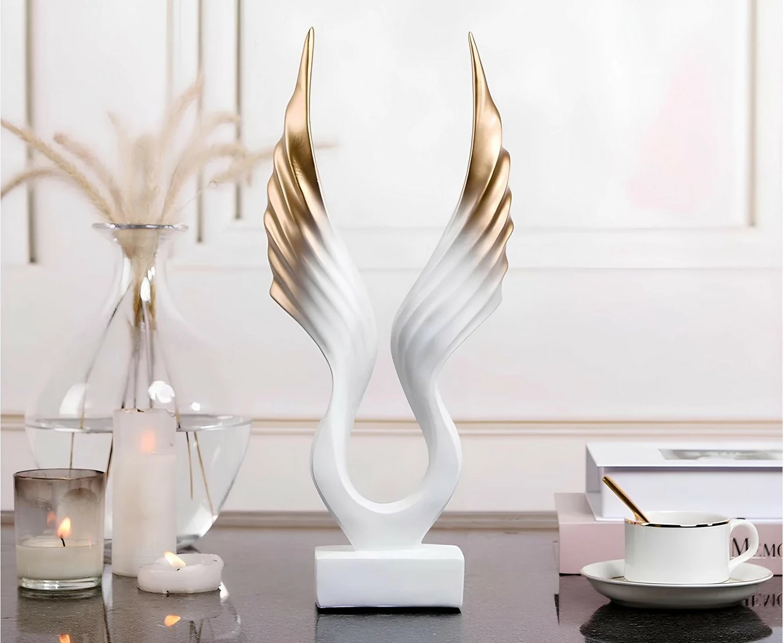 Objekt dekorativ Evila Originals, e bardhë dhe ari, 40x20cm Objekt dekorativ Evila Originals, e bardhë dhe ari, 40x20cm