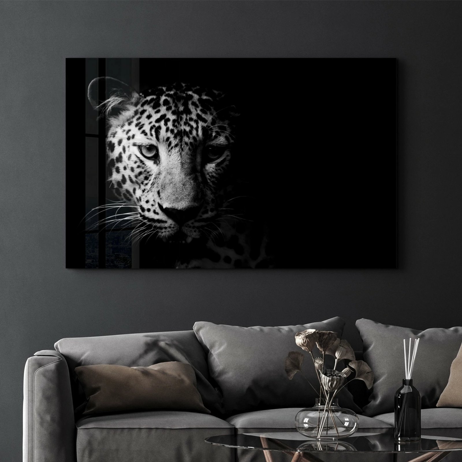 Pikturë dekorative prej xhami të temperuar, Wallity, OGLS-1046, 46x72cm