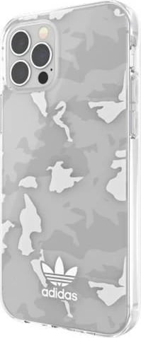 Mbështjellës Adidas OR SnapCase Camo për iPhone 12/12 Pro, transparent/bardhë