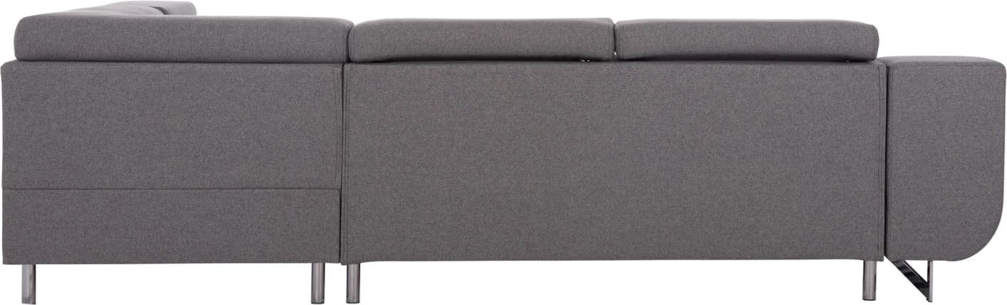 Kënd-sofë krevati me hapësirë për depo, ngjyrë gri, ENCORE FH3301.01R, 285x205x90cm