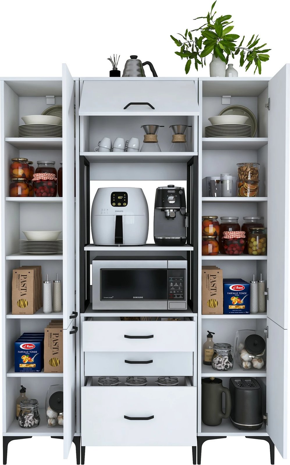 Dollap multifunksional, ngjyrë e bardhë, Skye Decor, JE145 - 3115