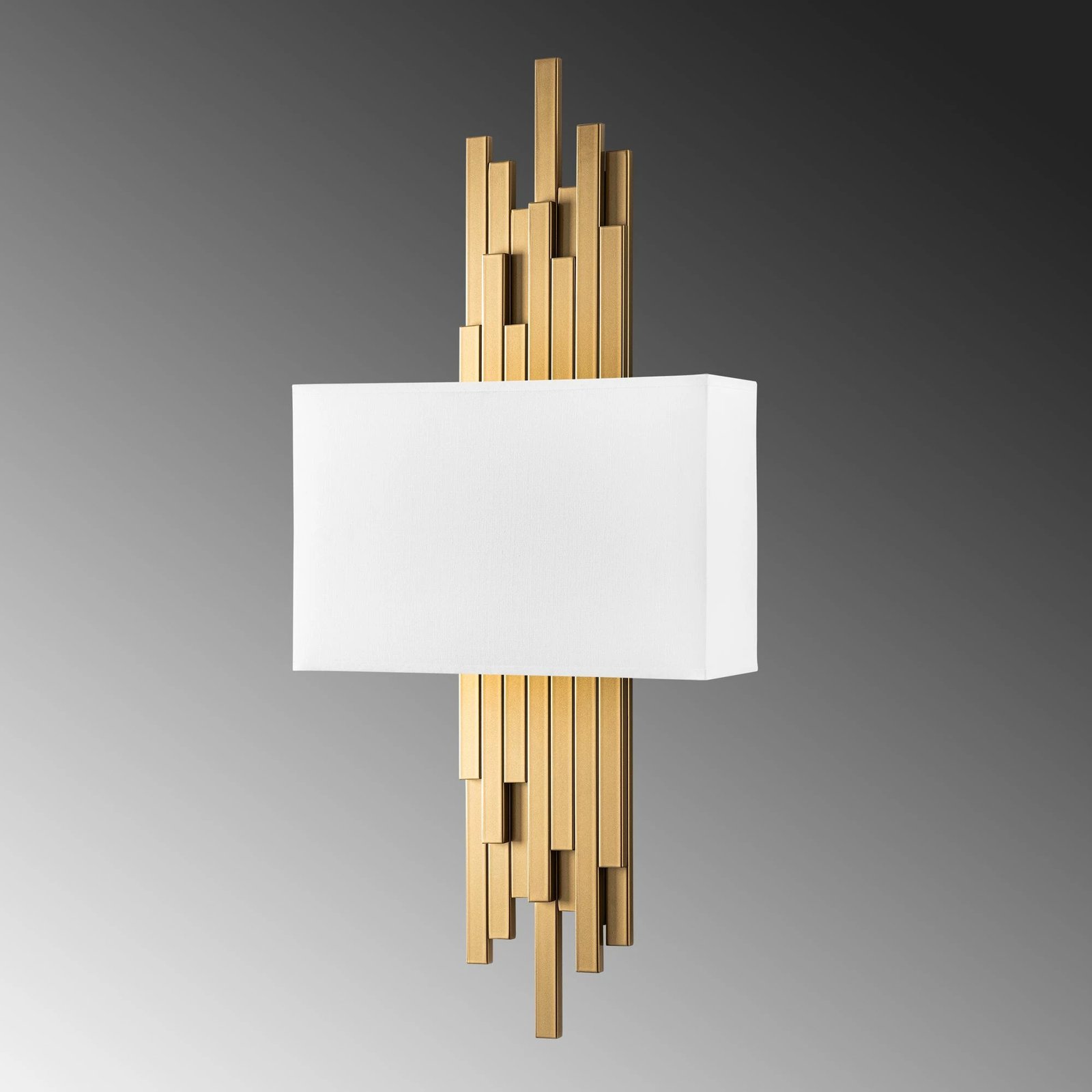 Llambë muri Opviq, Axıs - 15111, metal dhe tekstil, ngjyrë ari dhe e bardhë