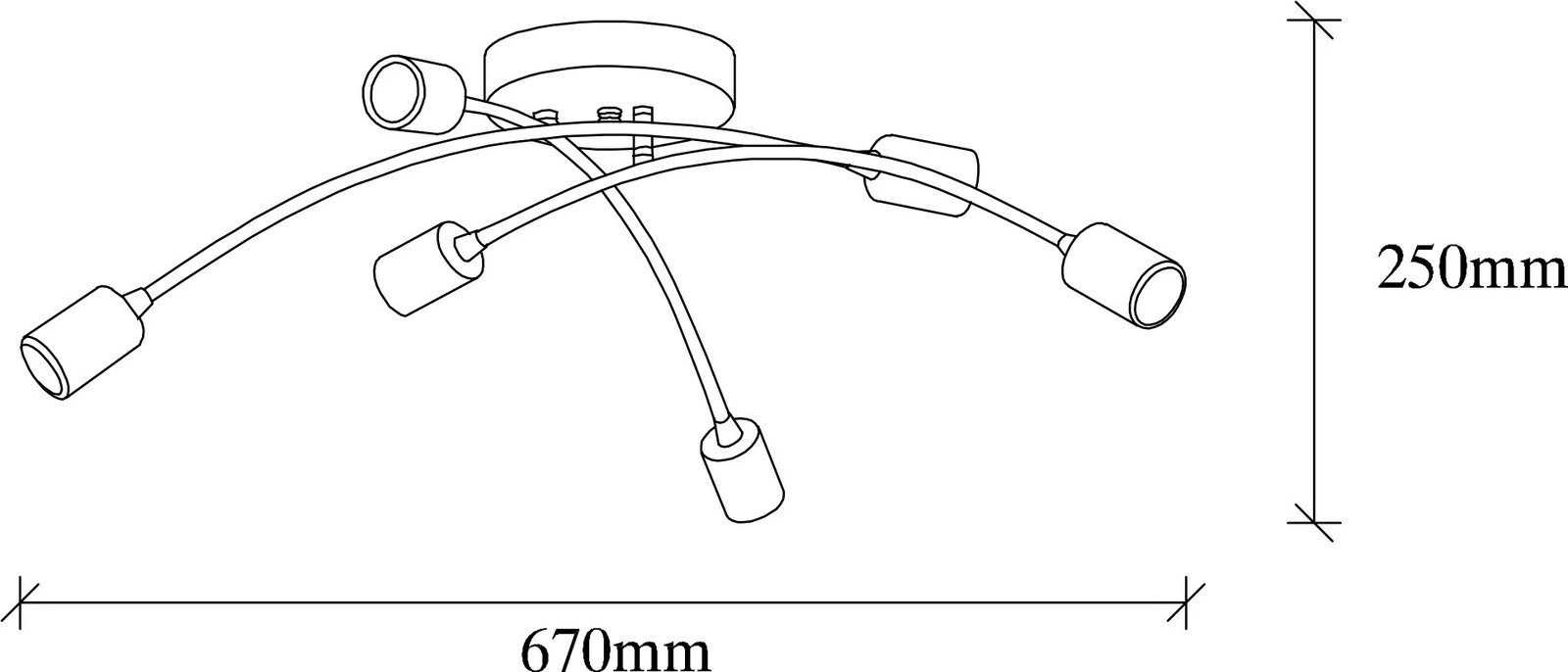 Llambadar Opviq, Banana - 1142, ngjyrë e zezë, vintage
