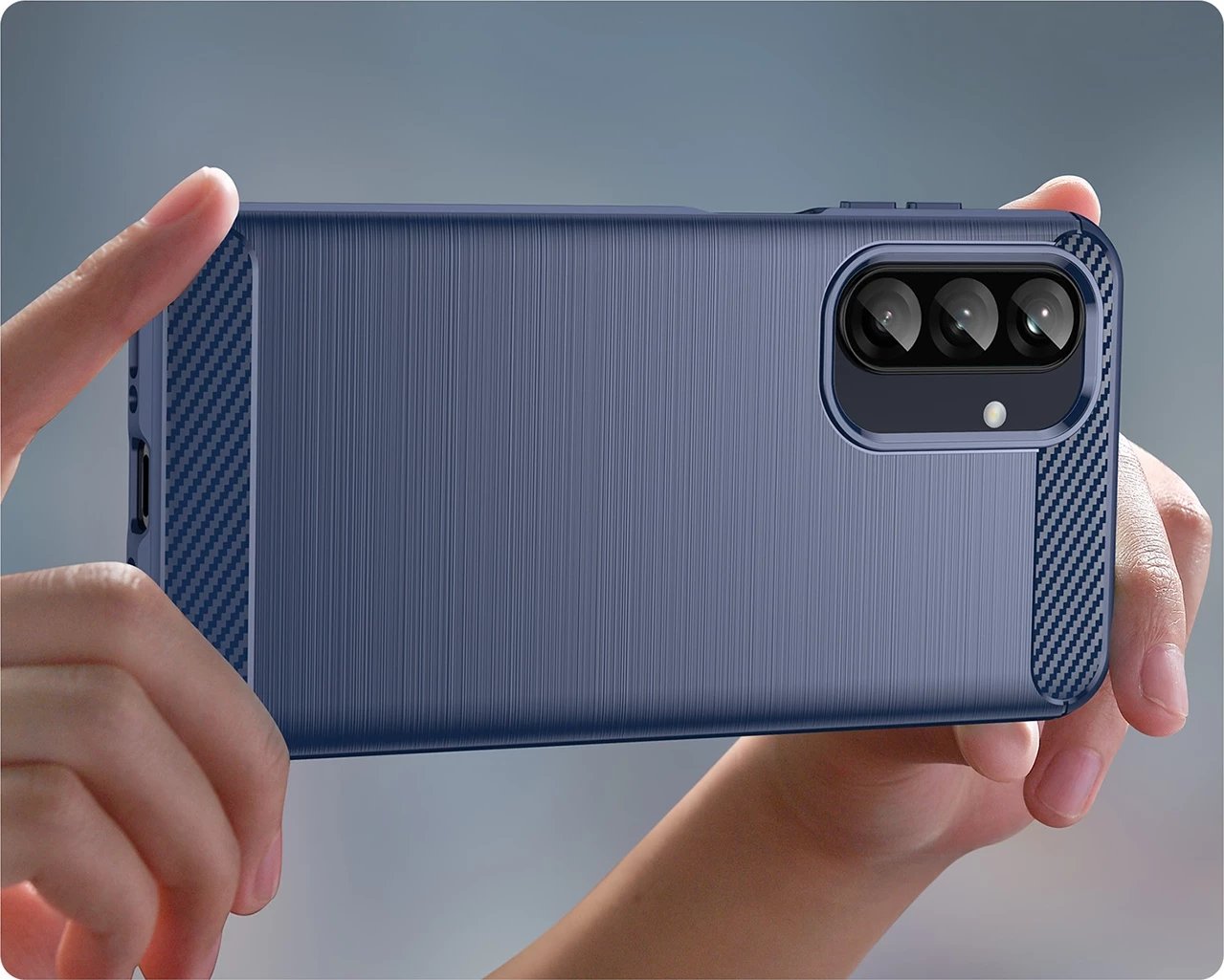 Mbështjellës Hurtel Carbon Case për Samsung Galaxy A56/A36, TPU, Kaltër