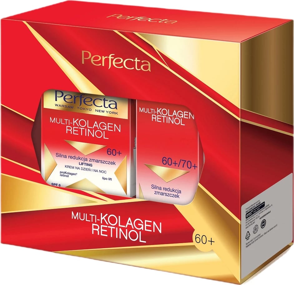 Set krem për fytyrë dhe sy për femra Perfecta Multi-Collagen Retinol 60+, 50ml + 15ml