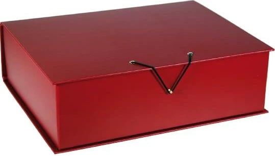 Kuti lëkure e fortë Next, 37x28x10cm, Burgundi