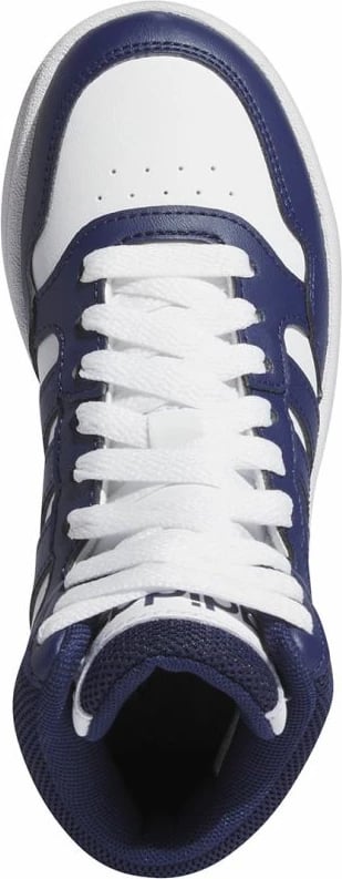 Atlete për fëmijë adidas Hoops 3.0 Mid Jr, të bardha dhe blu marine