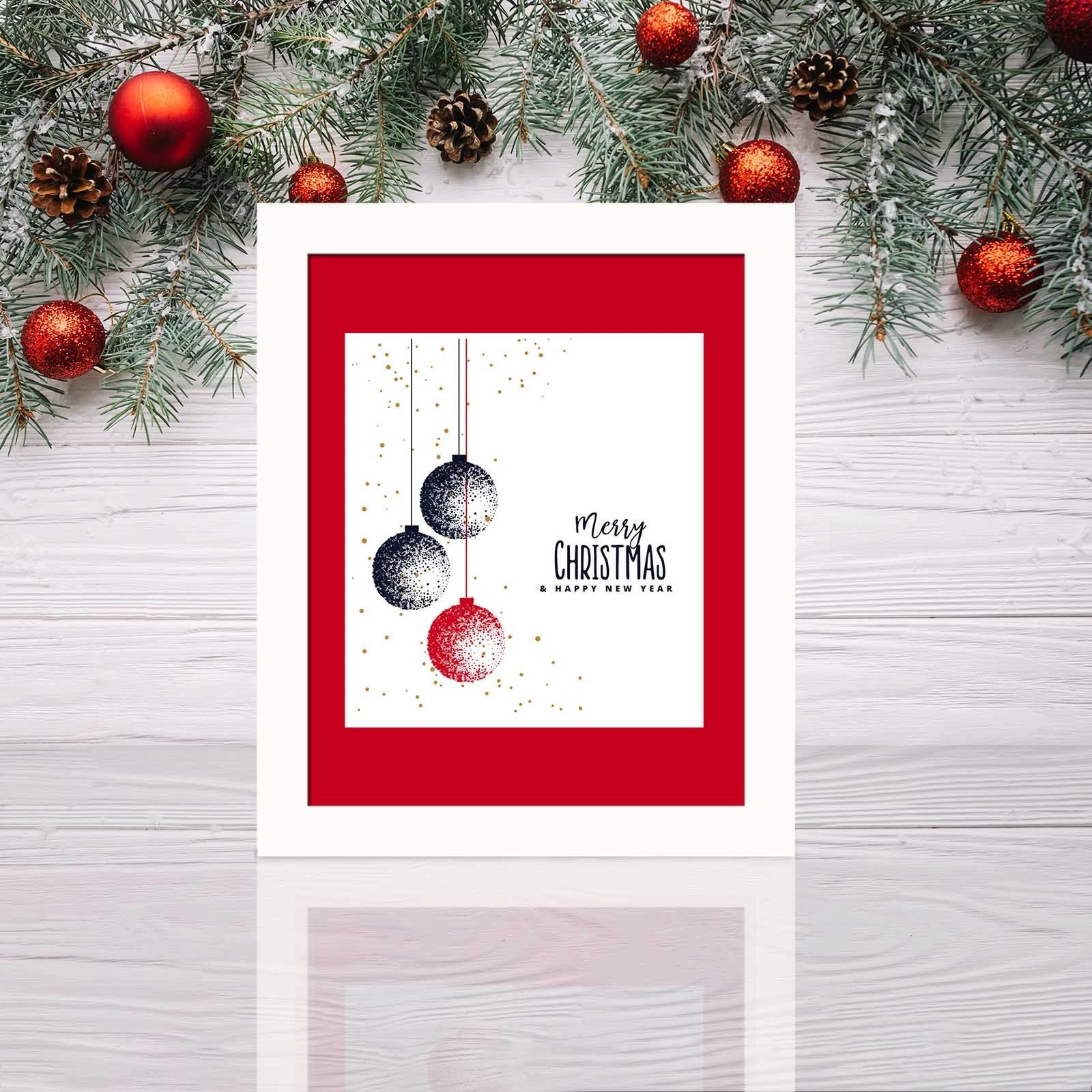 Pikturë dekorative me kornizë MDF, shumëngjyrëshe, Wallity, BCTNOEL-003, 23.5x28.5cm