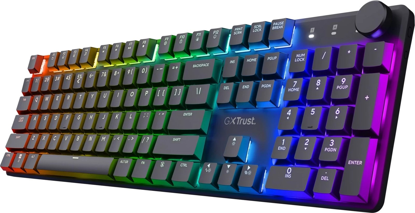 Tastierë Trust GXT 868 Torix, Gaming, USB + RF Wireless + Bluetooth, QWERTY, US English, E zezë