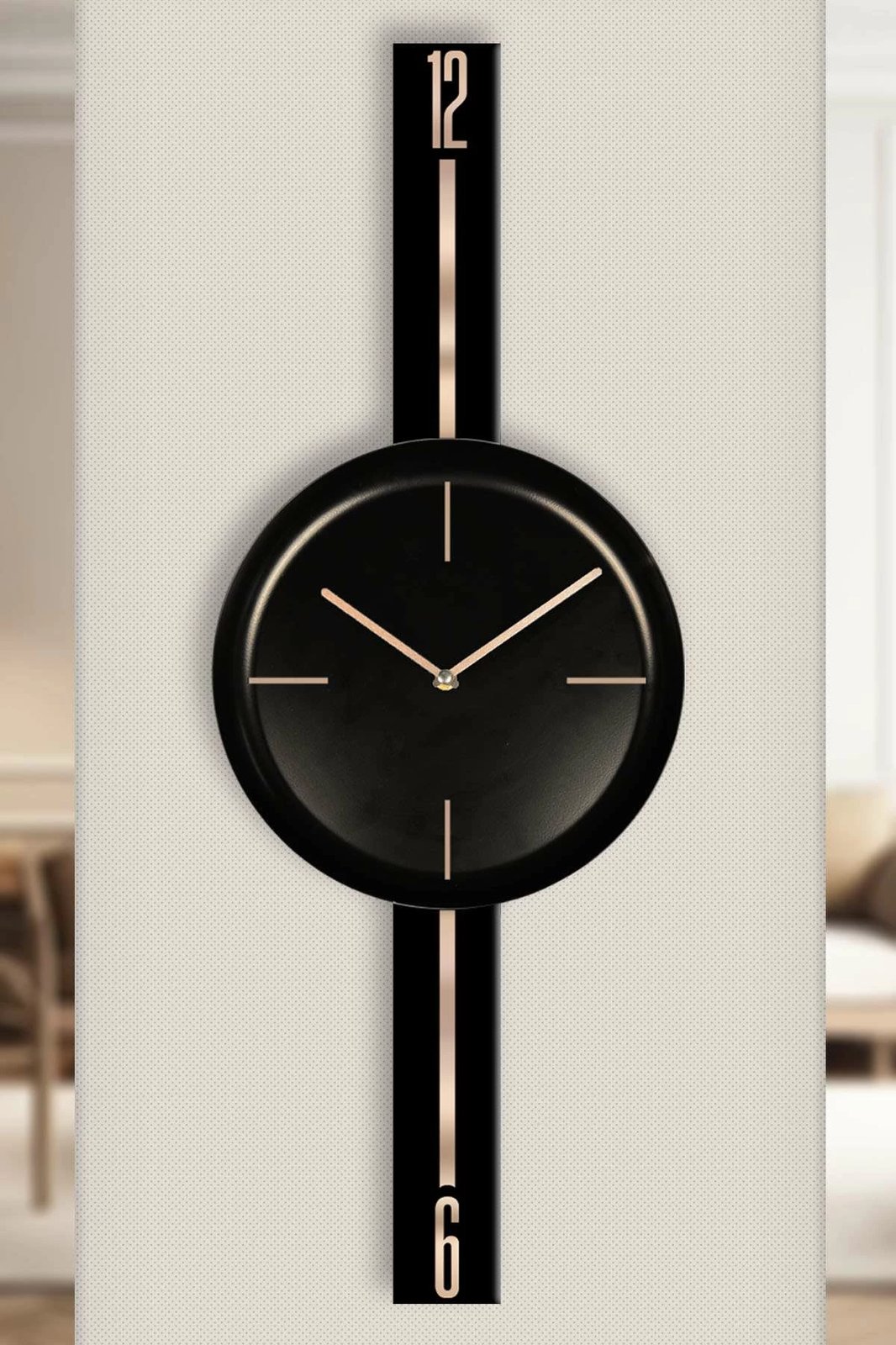 Orë muri dekorative Wallity, Vlnt103Syhsy, e zezë