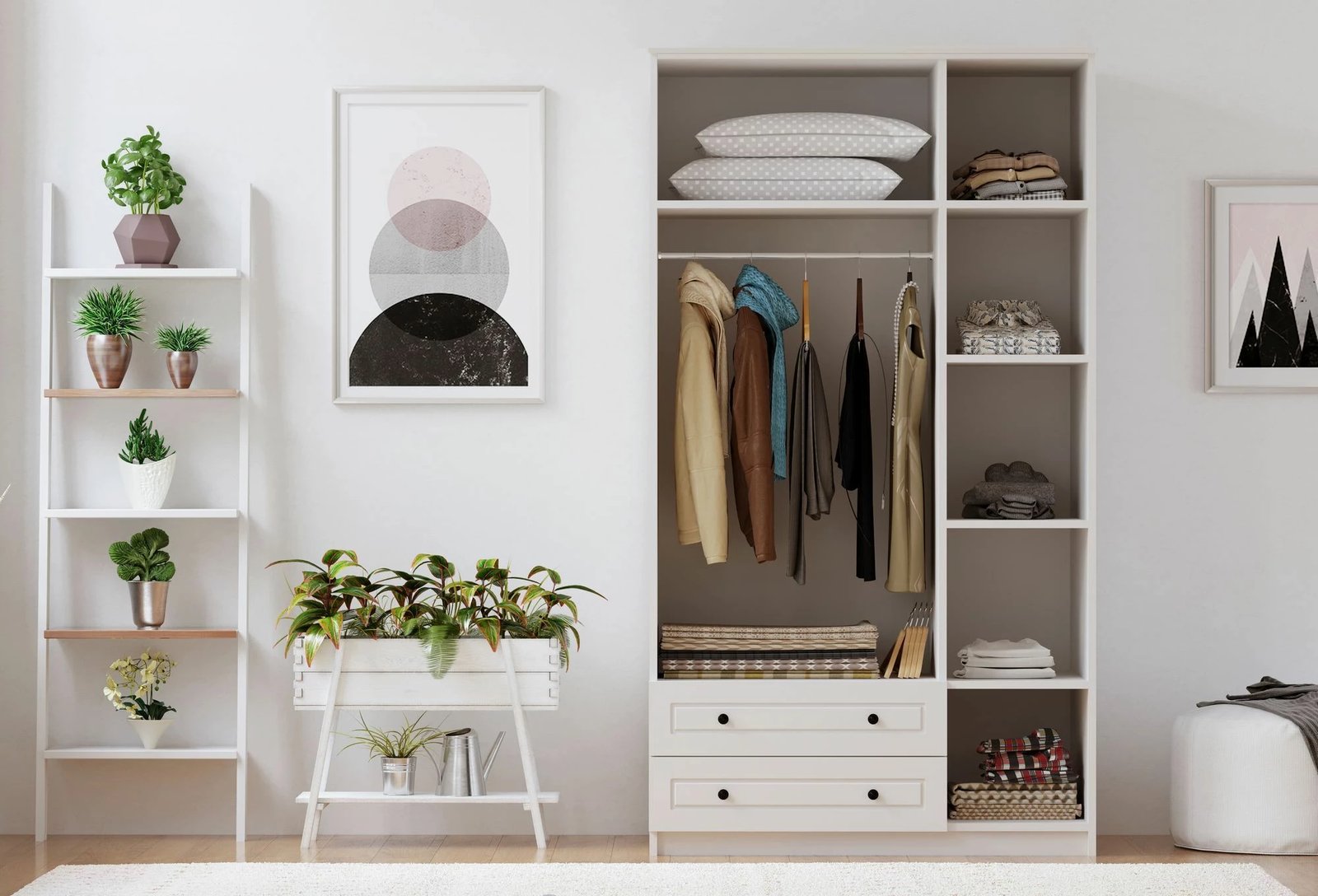 Dollap Skye Decor, ngjyrë e bardhë mat, RB-010