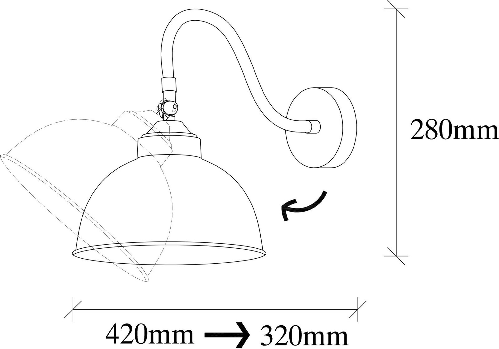 Llambë muri Opviq, Sağlam - 3742, ngjyrë e zezë Llambë muri Opviq, Sağlam - 3742, ngjyrë e zezë