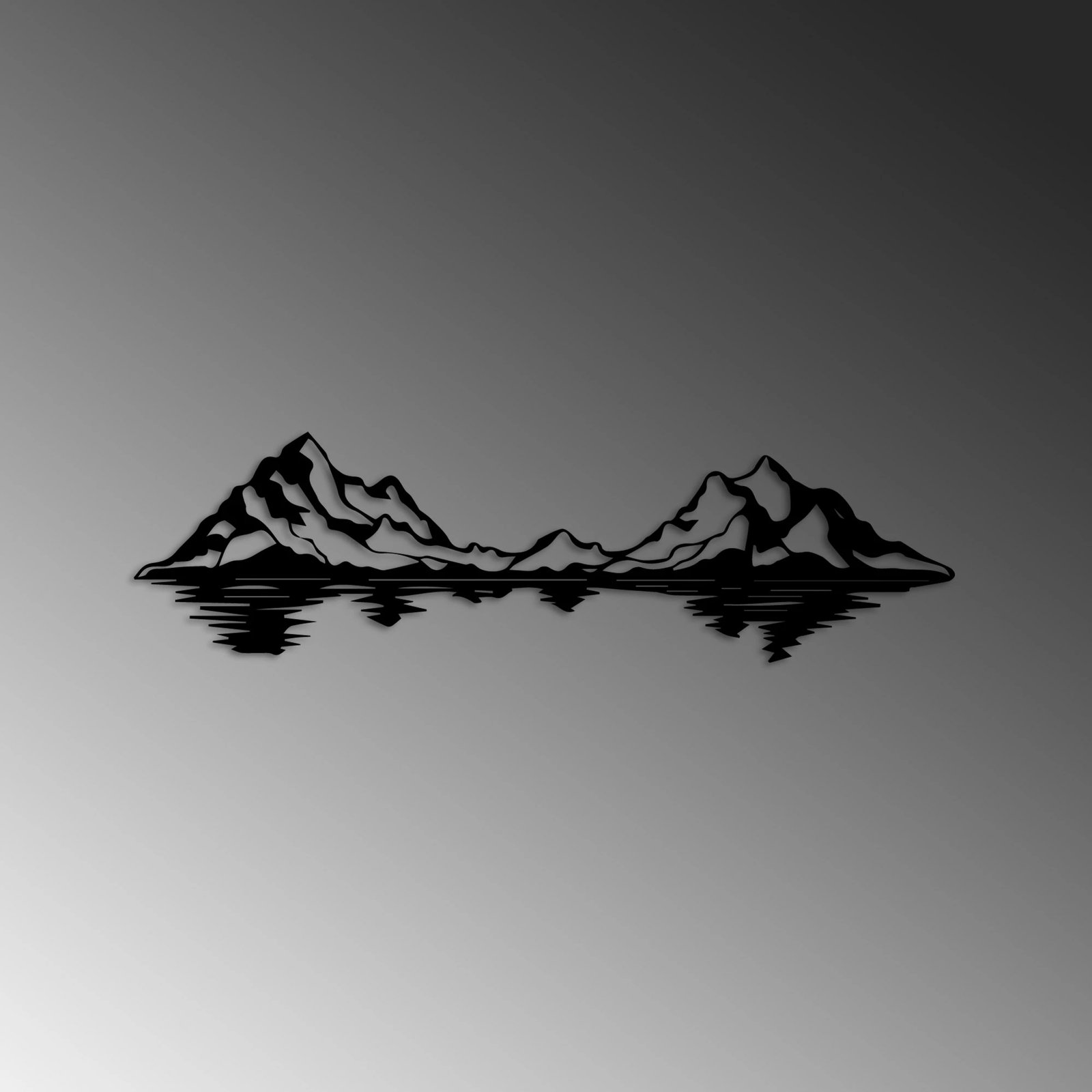 Aksesor dekorativ metalik për mur, peizazh, Wallity