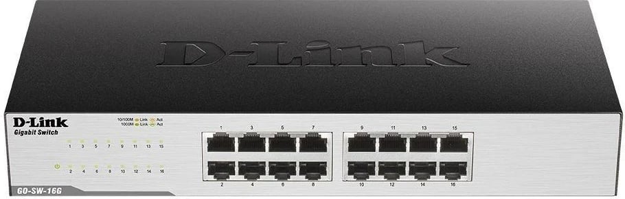 Switch D-Link GO-SW-16G/E, 16 porta, Gigabit, Metalik