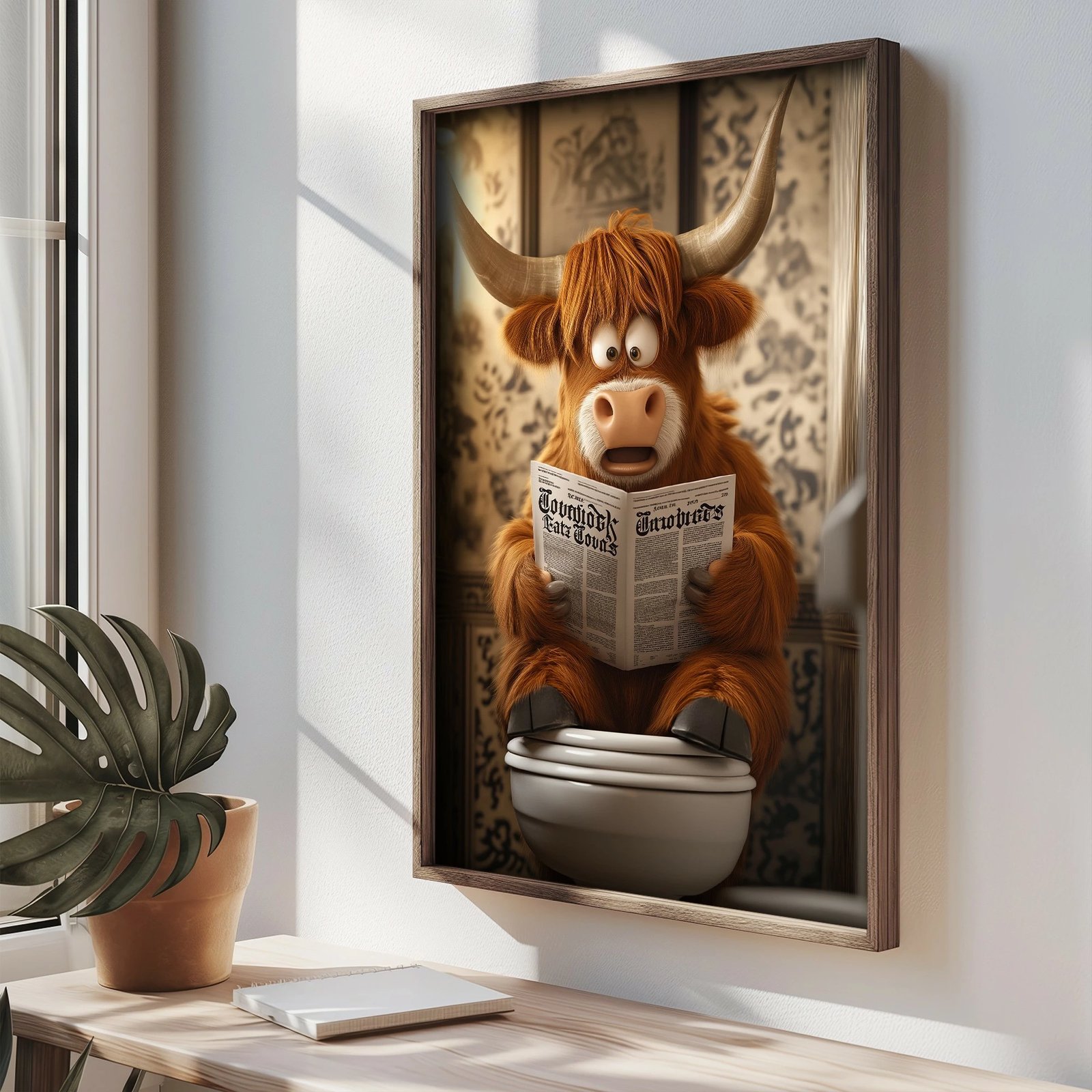 Pikturë dekorative me kornizë MDF, Wallity, TUN058-L, shumëngjyrëshe, 35x47x2cm