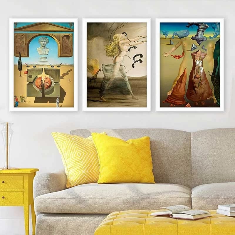 Pikturë dekorative me kornizë (3 copë), Wallity, 3BC_UN1385243_3545