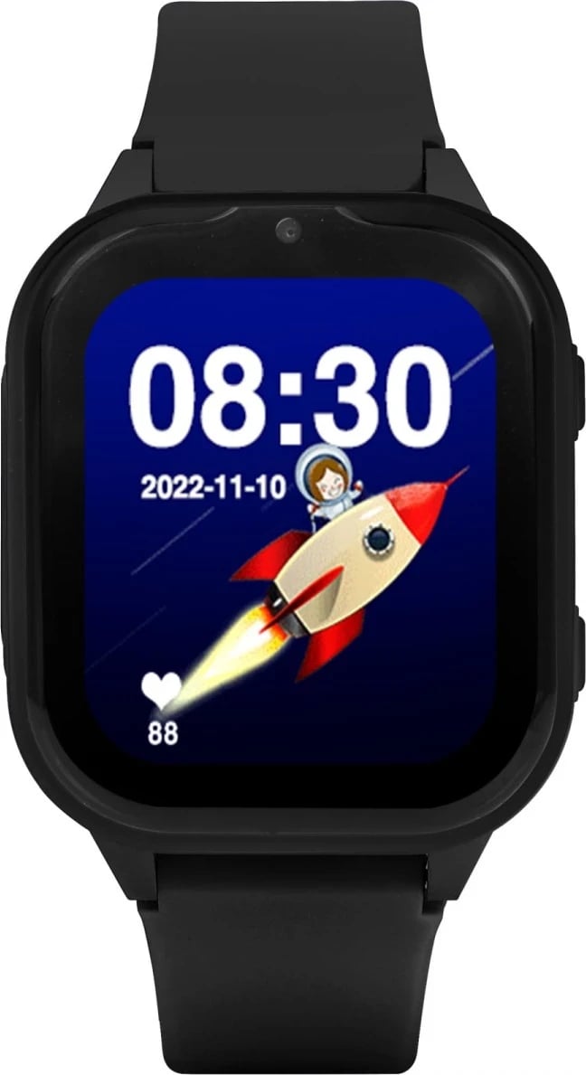 Smartwatch për fëmijë Garett Kids Sun Ultra, 4G, GPS, e zezë