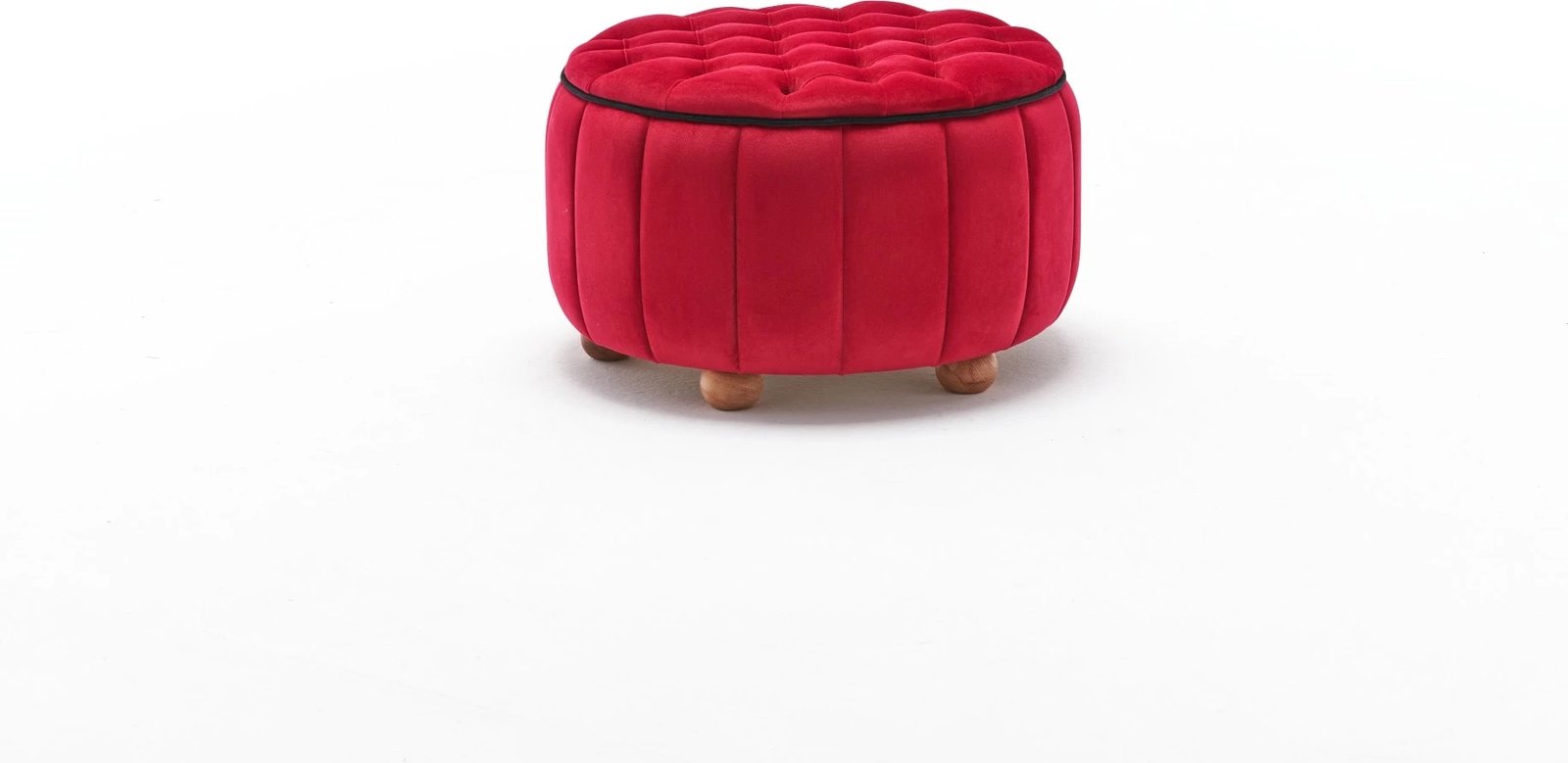 Puf i kuq prej kadifeje, Atelier del Sofa, Jasmin