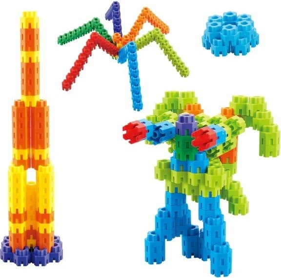 Set blloqe ndërtimi ASKATO Little Genius 150 pjesë, plastikë, shumëngjyrëshe