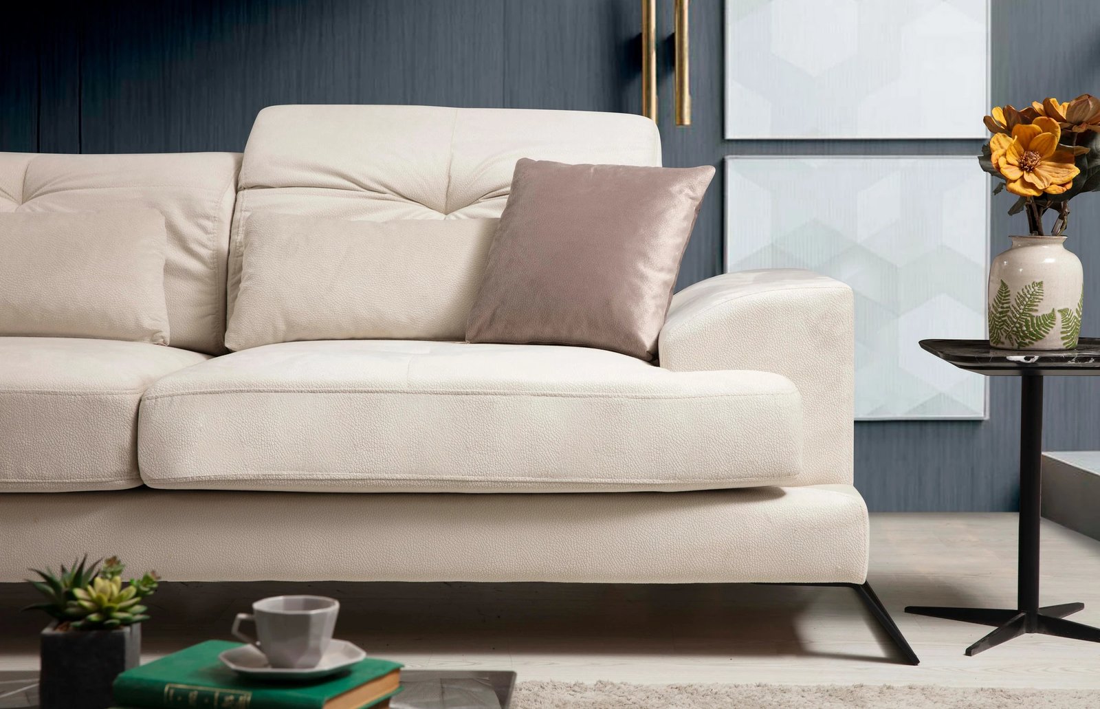 Këndare Frido Corner Right (L3+Chl), ngjyrë ecru