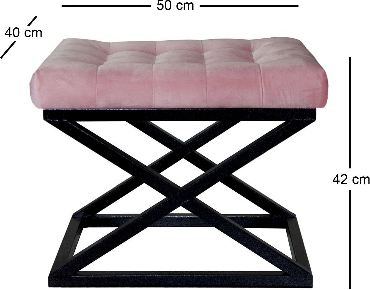 Puf Atelier del Sofa, Capraz, e zezë dhe rozë