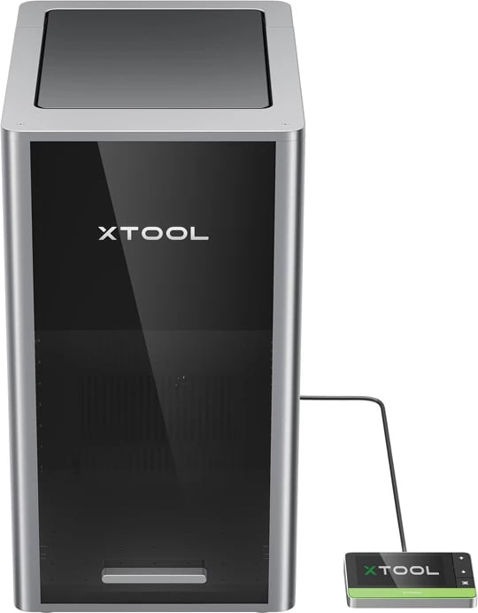 makinë gravimi me laser, xTool, F2 Ultra (F2U+C) me Auto Streamline feeder, 60W MOPA + 40W diodë, zonë pune 220×220 mm (deri 220×500 mm me feeder), set