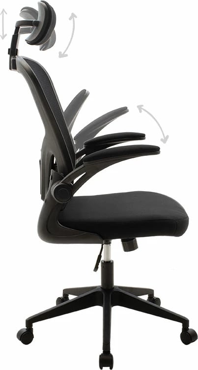 Karrige për zyre Ergoline, e zezë