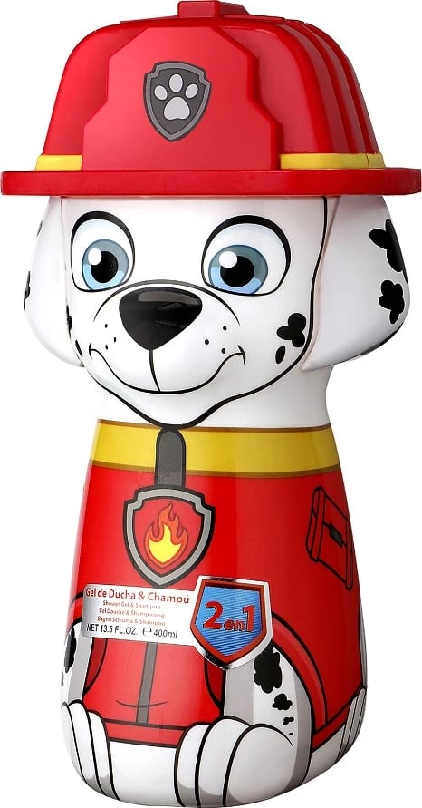 Xhel dushi dhe shampon për fëmijë Paw Patrol Marshall 400ml Xhel dushi dhe shampon për fëmijë Paw Patrol Marshall 400ml